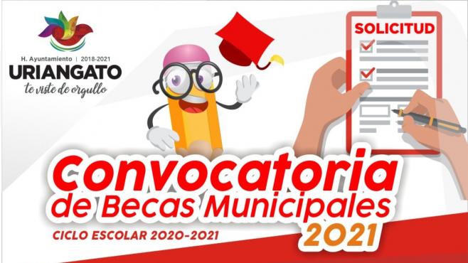 Convocatoria de Becas Municipales Uriangato 2021 Foto: Especial