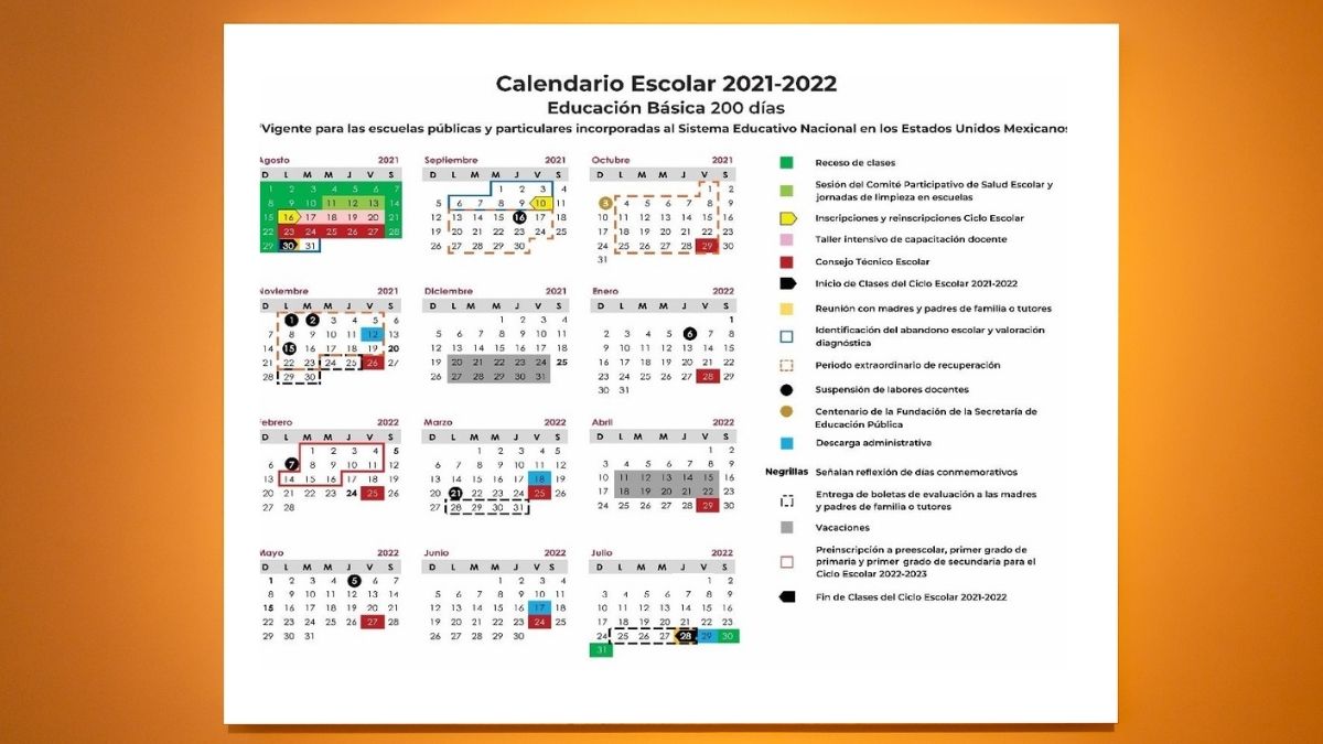 Calendario Escolar 2021 A 2022 Sep Puebla