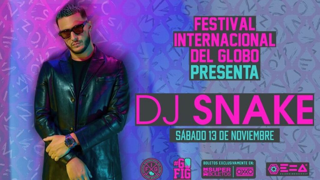 DJ Snake presente en el Festival del Globo Guanajuato 2021 Foto: Especial