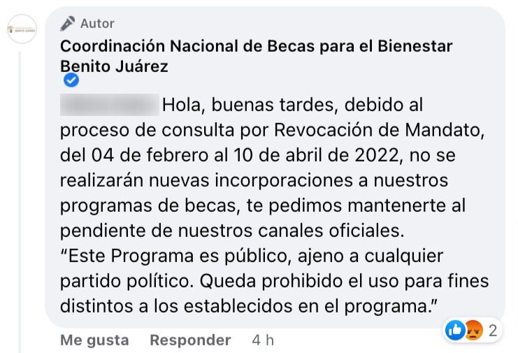 BECAS BENITO JUAREZ REVOCACION DE MANDATO 01