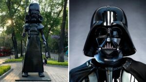 FOTOS Así luce la escultura zapoteca de “Darth Vader” en Paseo de la Reforma