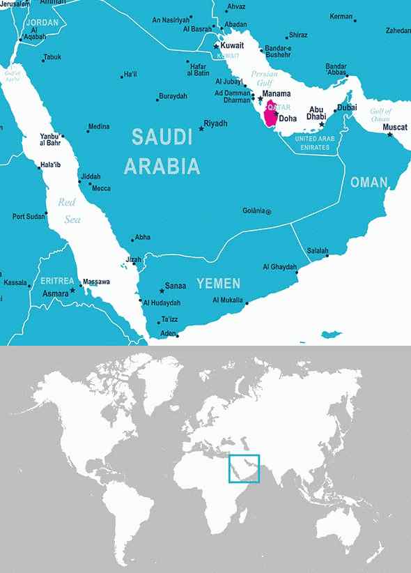 mapa qatar